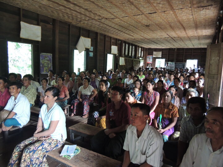 Community health education session in a village - Ayeyarwady region, Myanmar
