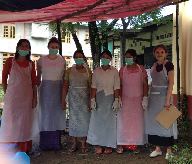 Worm expulsion team - Yangon region, Myanmar