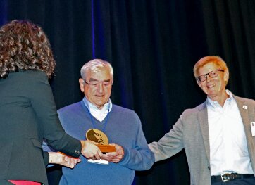 Prof Fenwick receiving the Kyelem Prize at COR-NTD 2018 Prof Fenwick receiving the Kyelem Prize at COR-NTD 2018