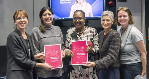Dr Mwele Malecela with fellow authors launching a new Toolkit on WaSH and NTDs.